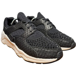 Ash Mood Women's 38/US 7 Black Sneakers Rhinestones Faux Snake Neoprene Shoes